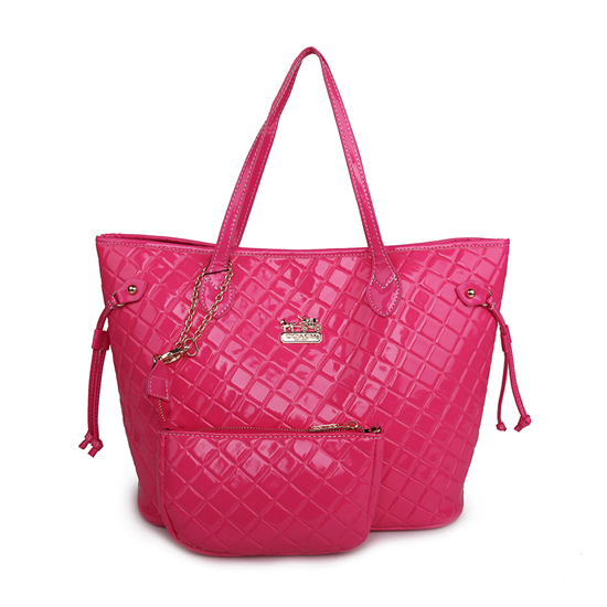 Coach Rhombus Medium Fuchsia Totes AWJ - Click Image to Close